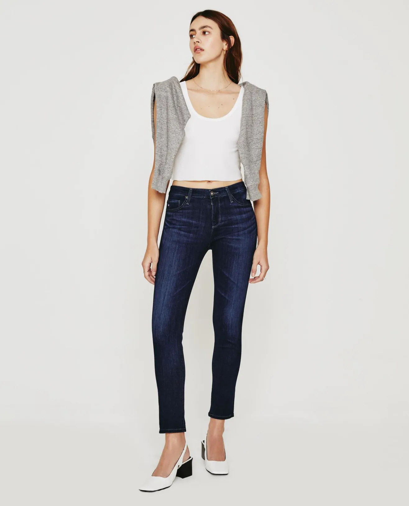 PRIMA MID RISE SLIM ANKLE IN CONCORD