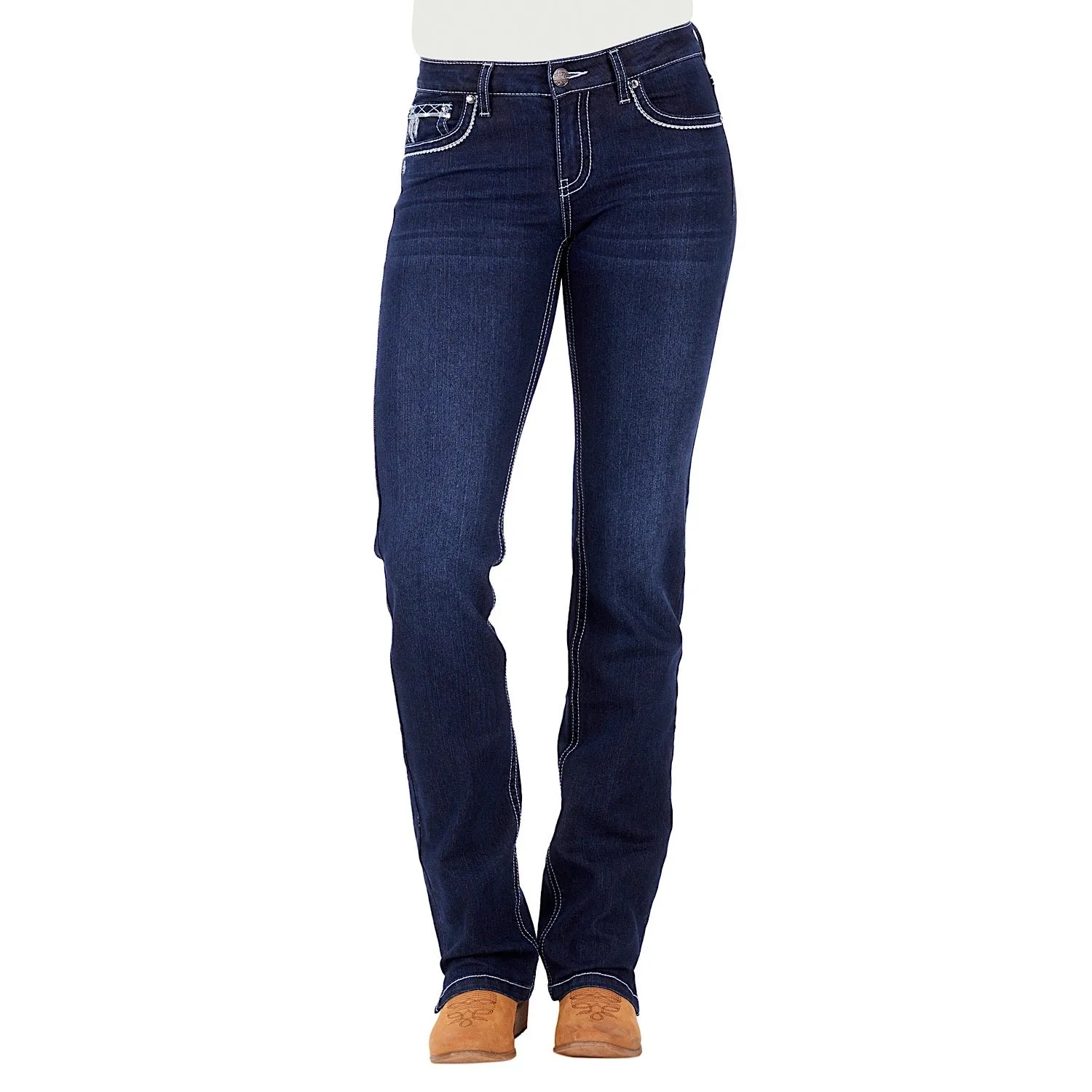 Pure Western Women's Raina Straight Leg Jean-Old Indigo