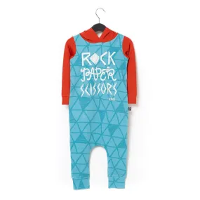 Rags Hooded Rag Romper - Rock Paper Scissors
