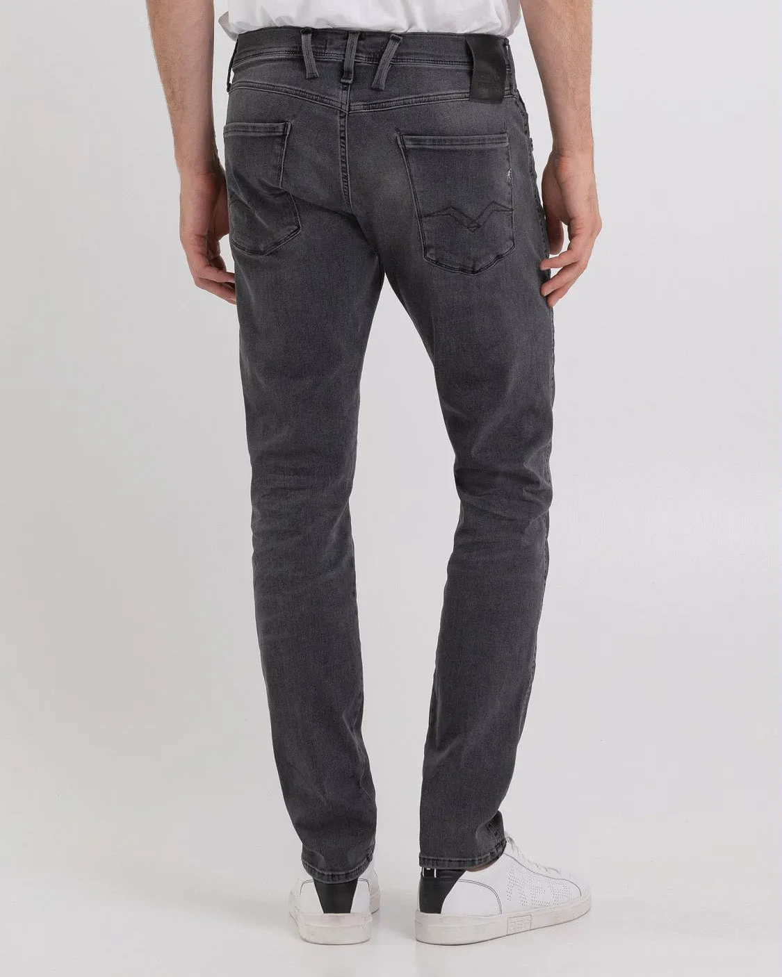 Replay Anbass Slim Fit Hyperflex Re-Used Mens Jeans - Dark Grey Wash