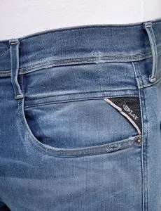 REPLAY HYPERFLEX-JEANS ANBASS CLOUDS medium blue M914Y.000.573.Q04