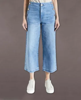 Sailor Wide Leg Crop Jean Medium Wash