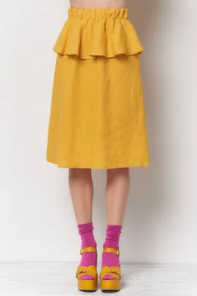 SASHA Peplum Skirt - Linen