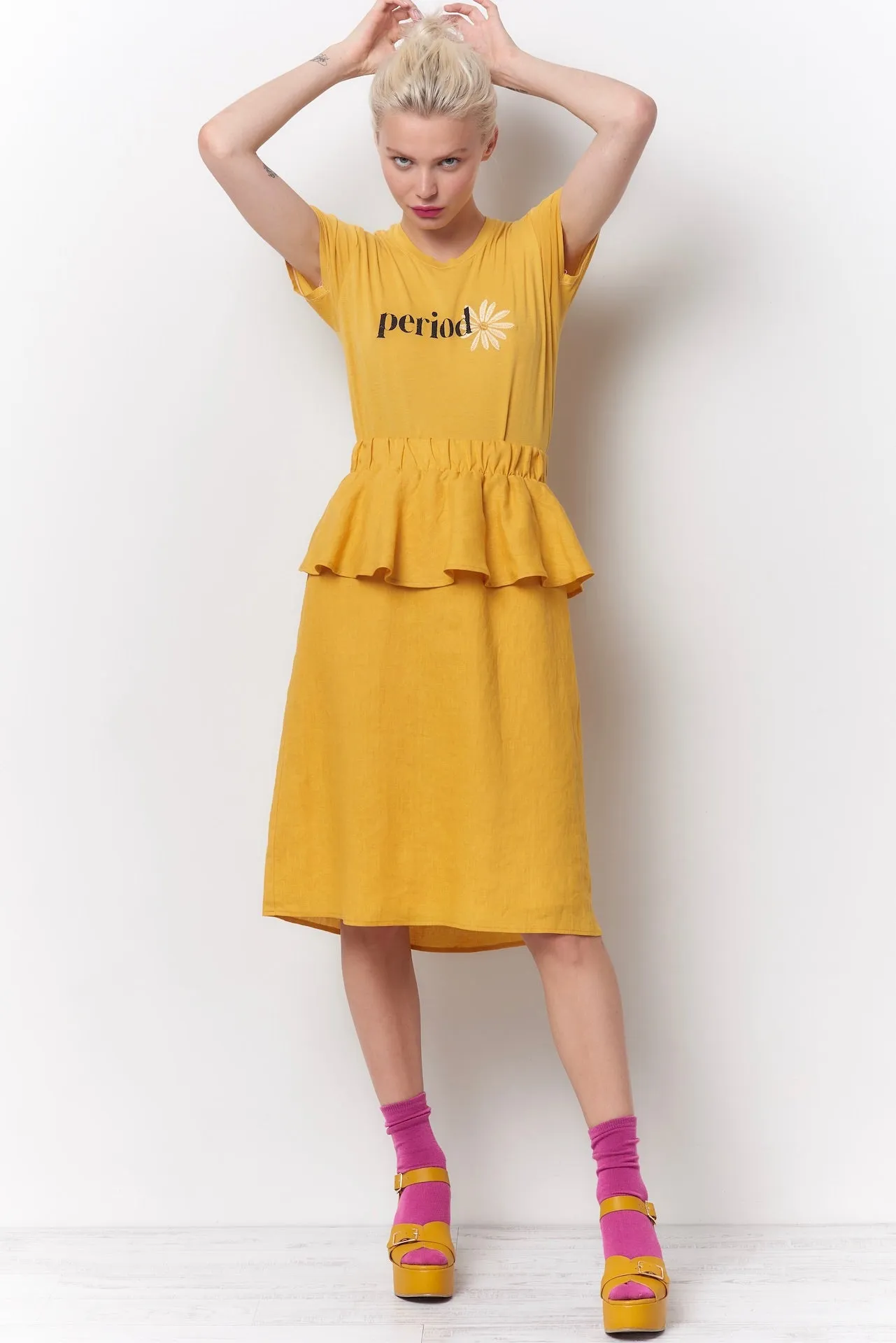 SASHA Peplum Skirt - Linen