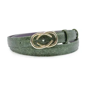 Skinny Seaweed Metallic Ronde Belt