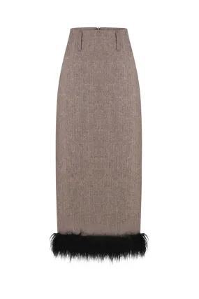 Skirt Midi WIth Boa
