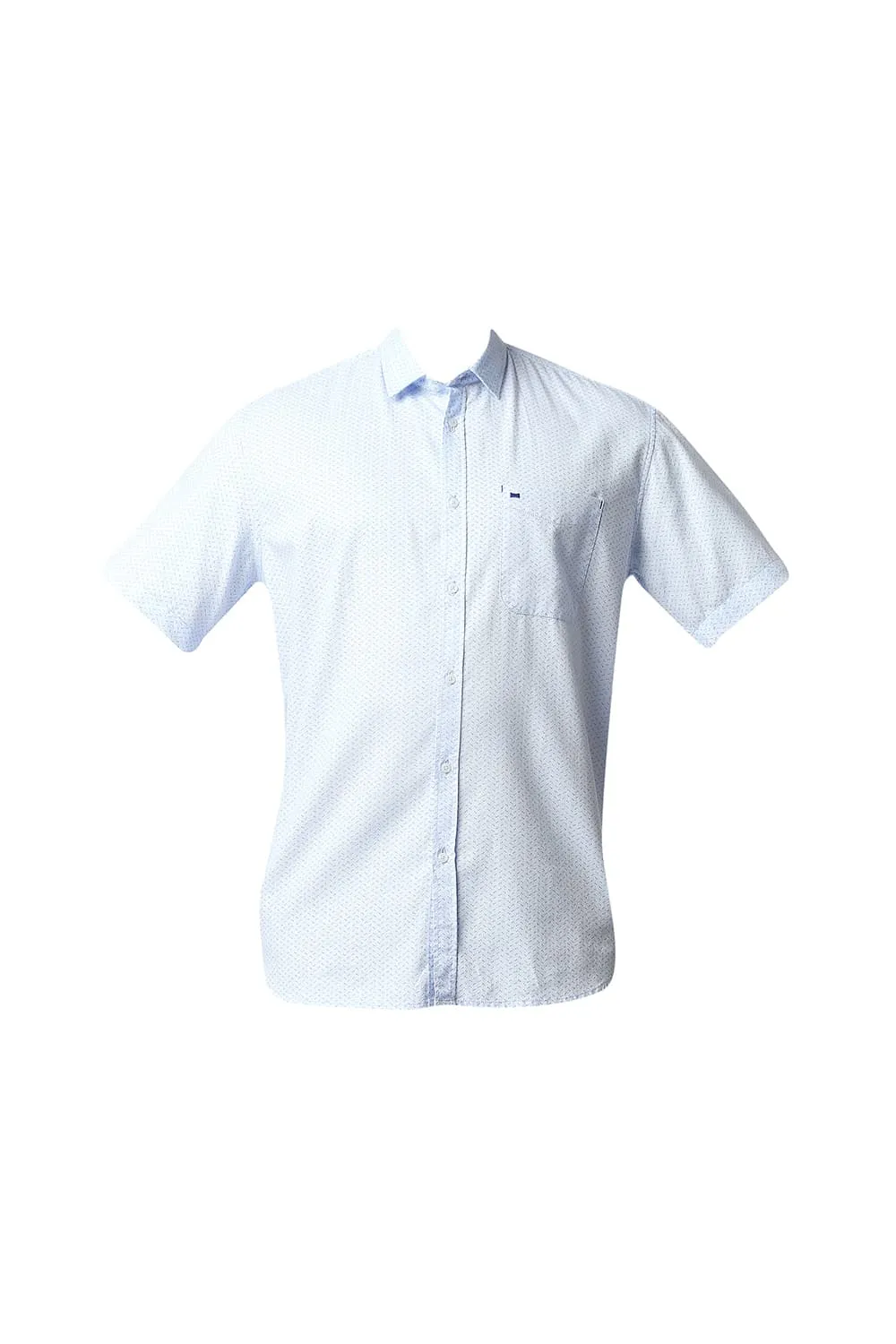 Slim Fit Dobby Printed Halfsleeves Shirt