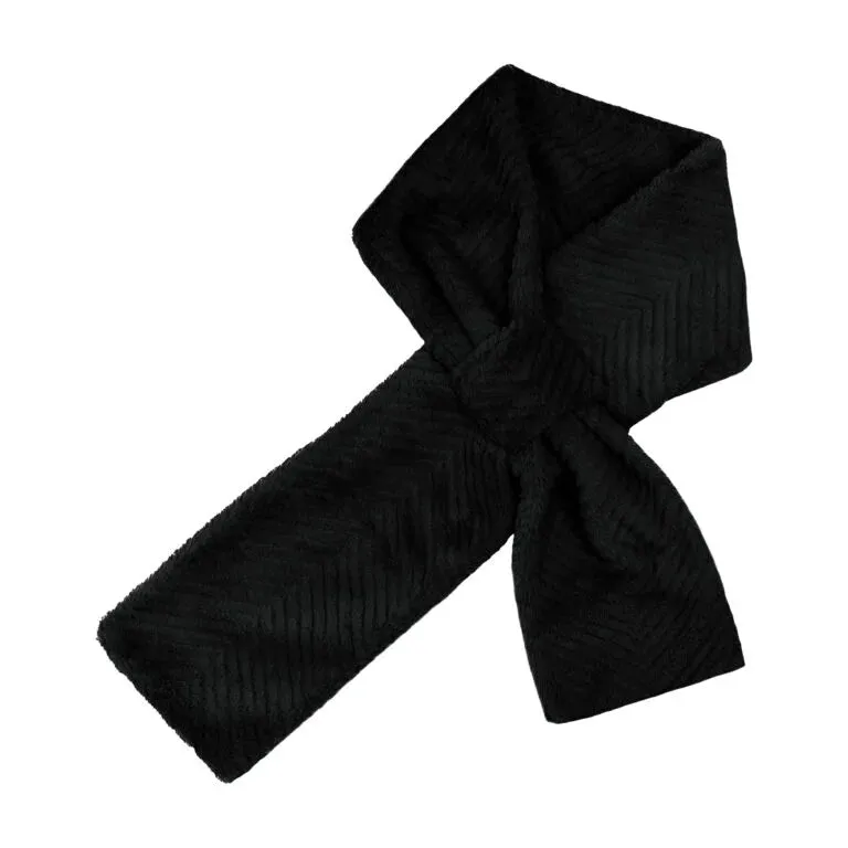 Sprigs Chevron Faux Fur Pull Through Scarf & Glove Set