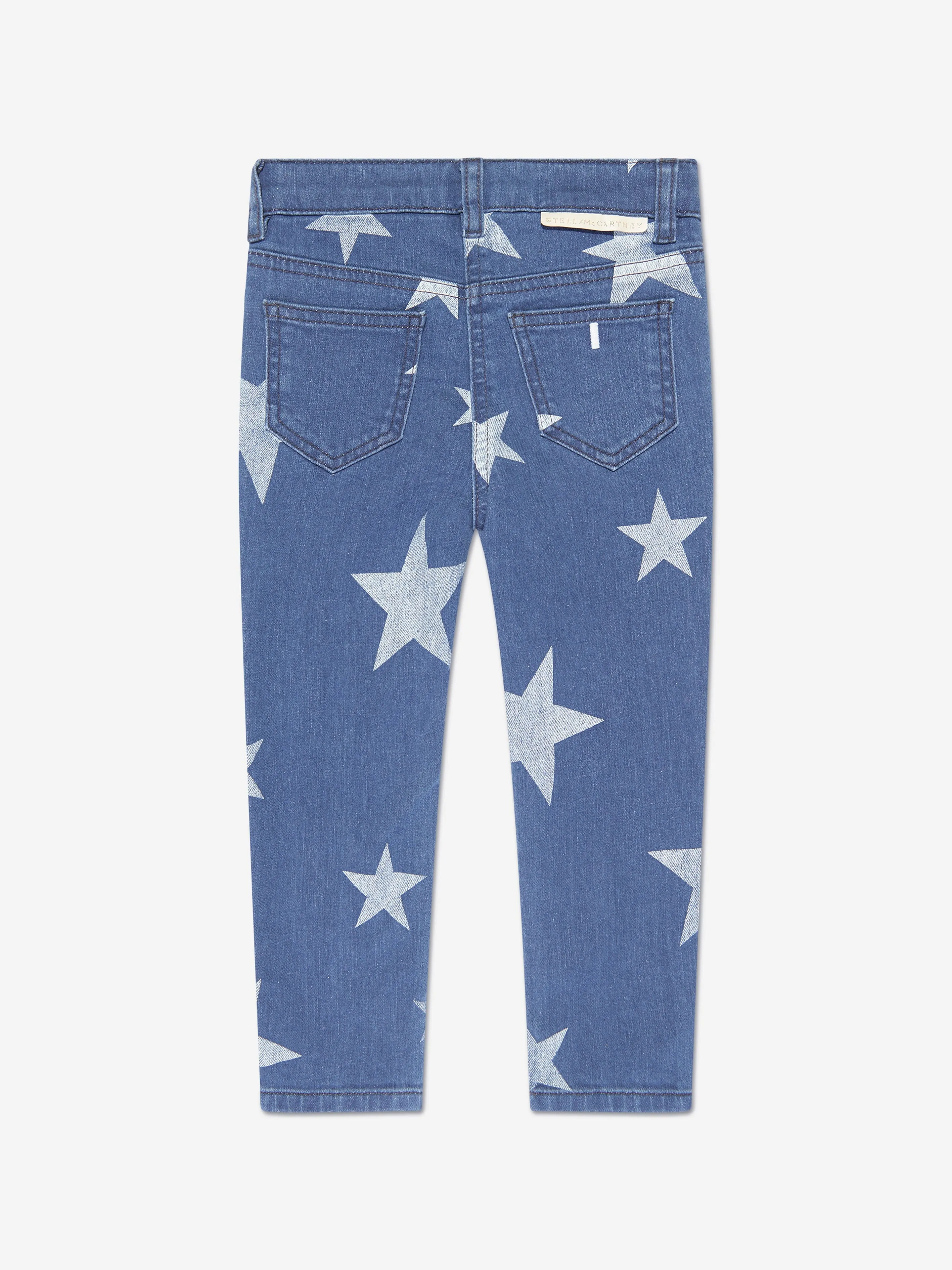 Stella McCartney Girls Star Print Slim Fit Jeans in Blue