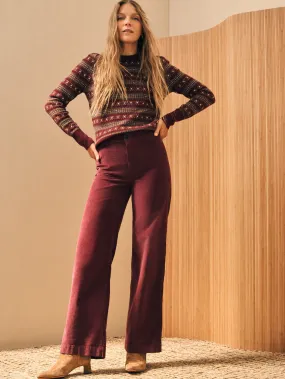Stretch cord wide leg pant  Faherty