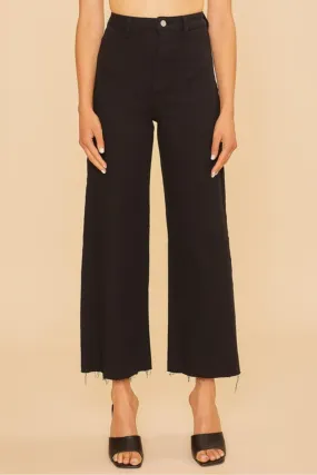 Stretch Wide Leg Cropped Jeans