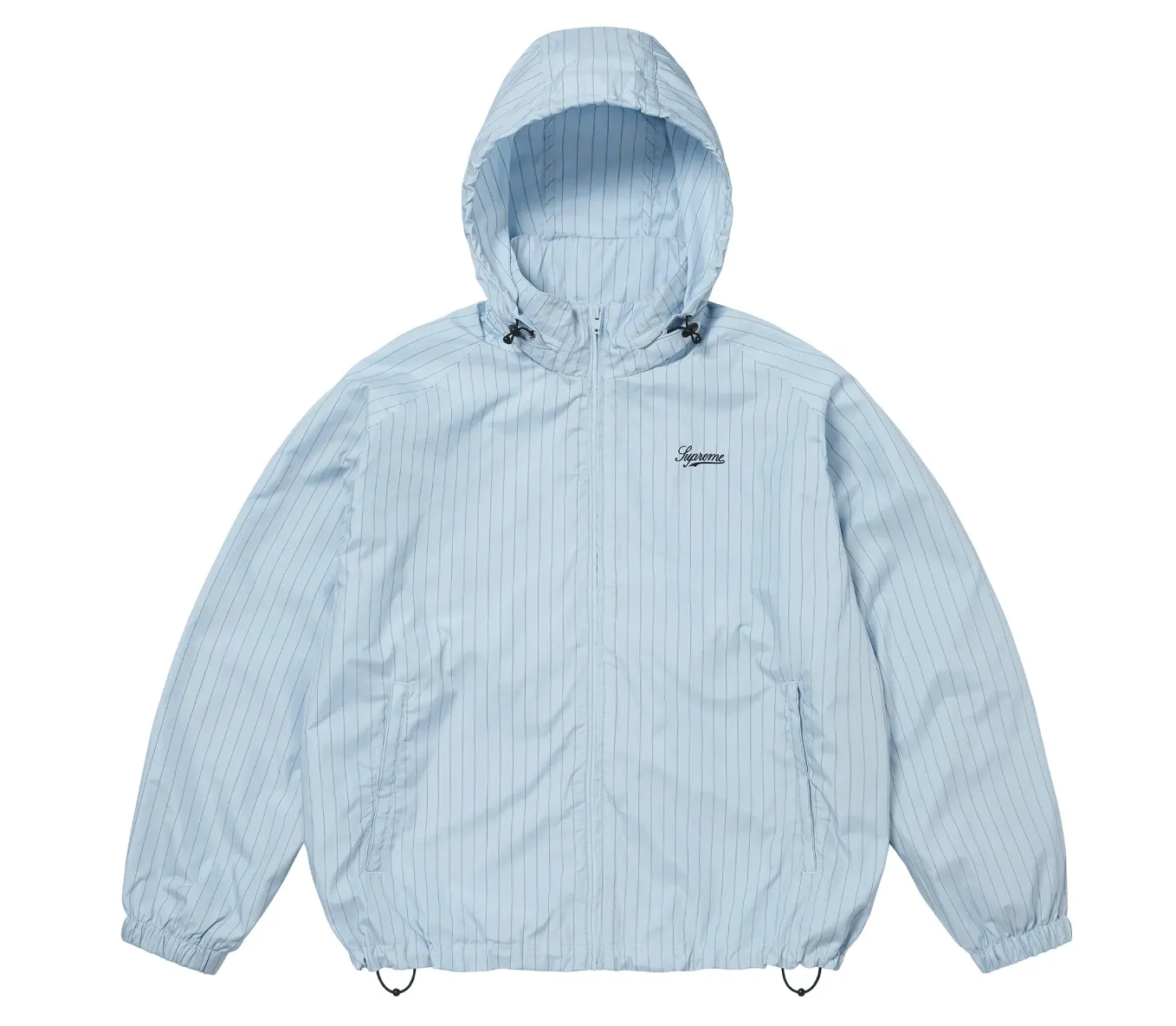 Supreme Reflective Pinstripe Track Jacket Light Blue