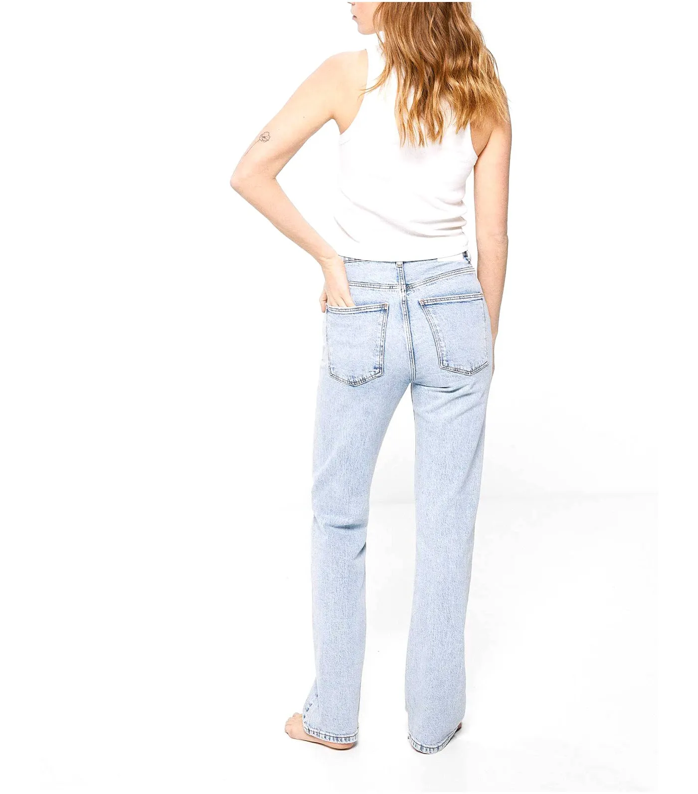 Sustainable Wash Straight Jeans Blue