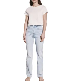 Sustainable Washed Straight Jeans Blue