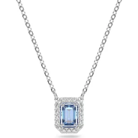 Swarovski Millenia necklace, Octagon cut Swarovski Zirconia, Blue, Rhodium plated 5614926