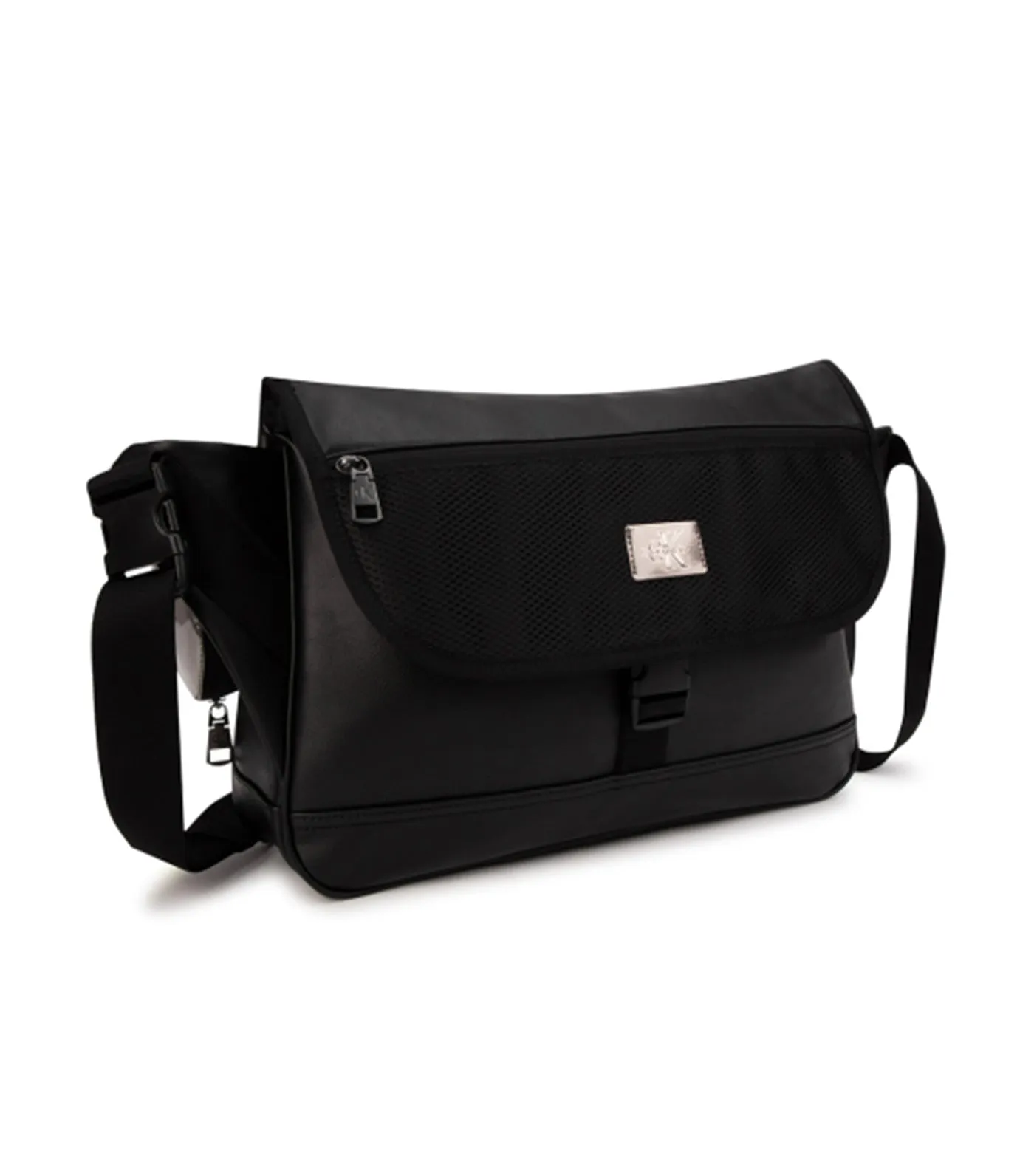Tagged Messenger Bag Black