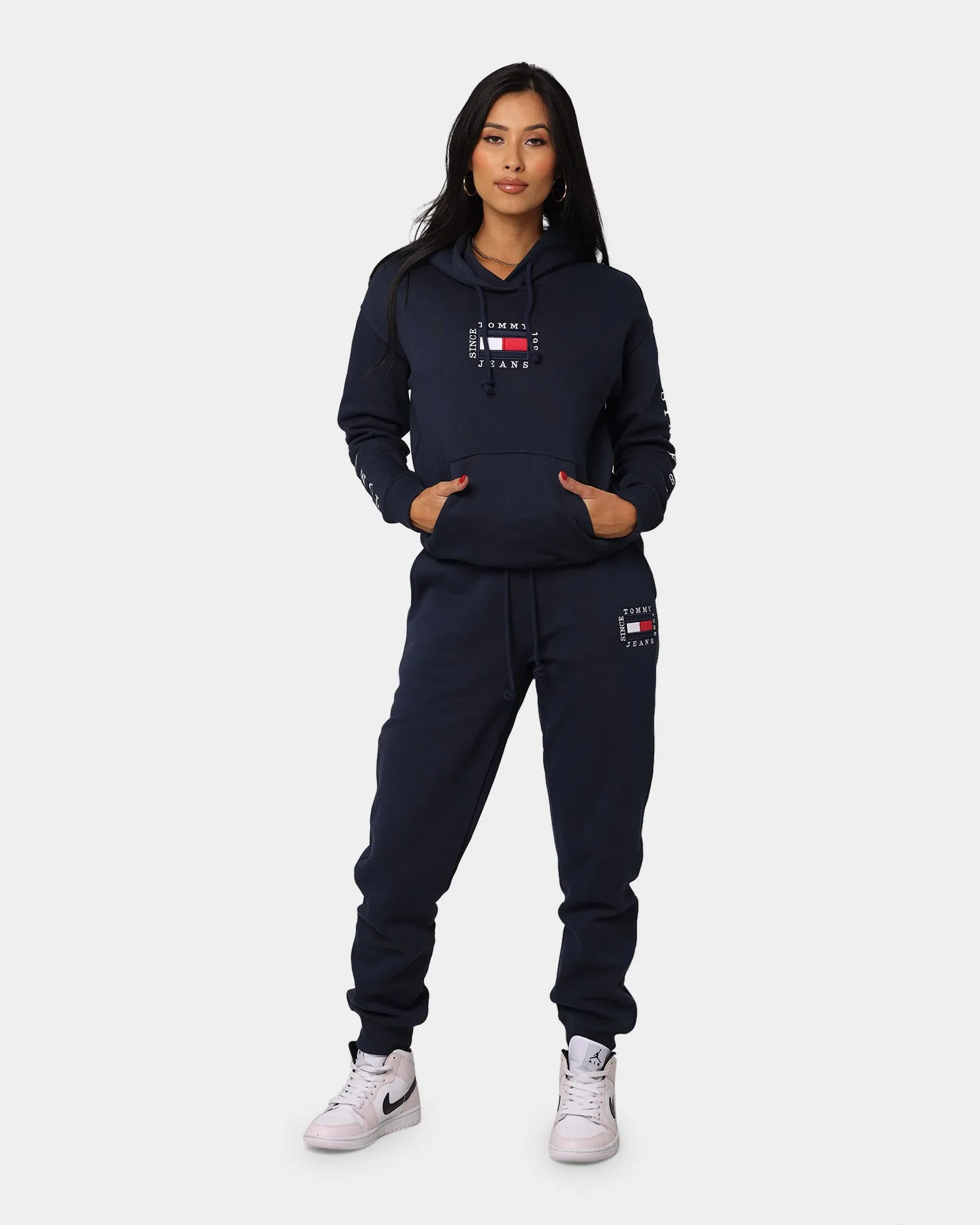 Tommy Jeans Flag Logo Hoodie Twilight Navy