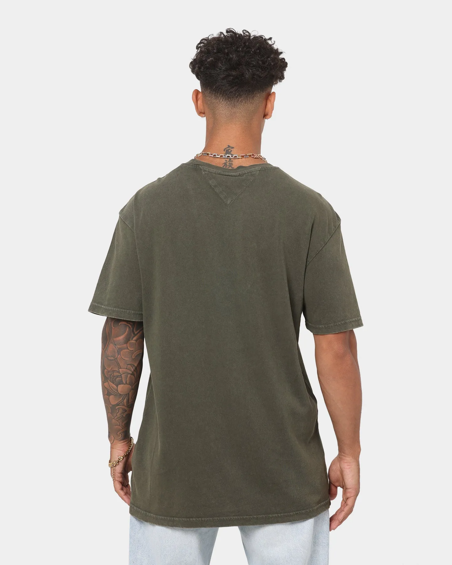 Tommy Jeans Metallic Linear T-Shirt Dark Olive
