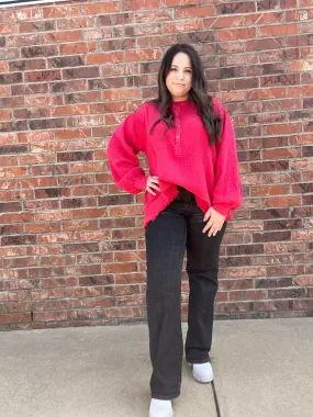 Tummy Control Washed Black Straight Jeans