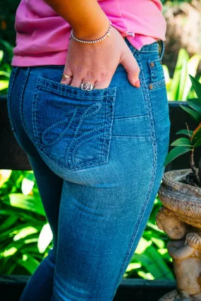 Ultra High Rise - SR2178 "Utah" Navy Stitch Jeans