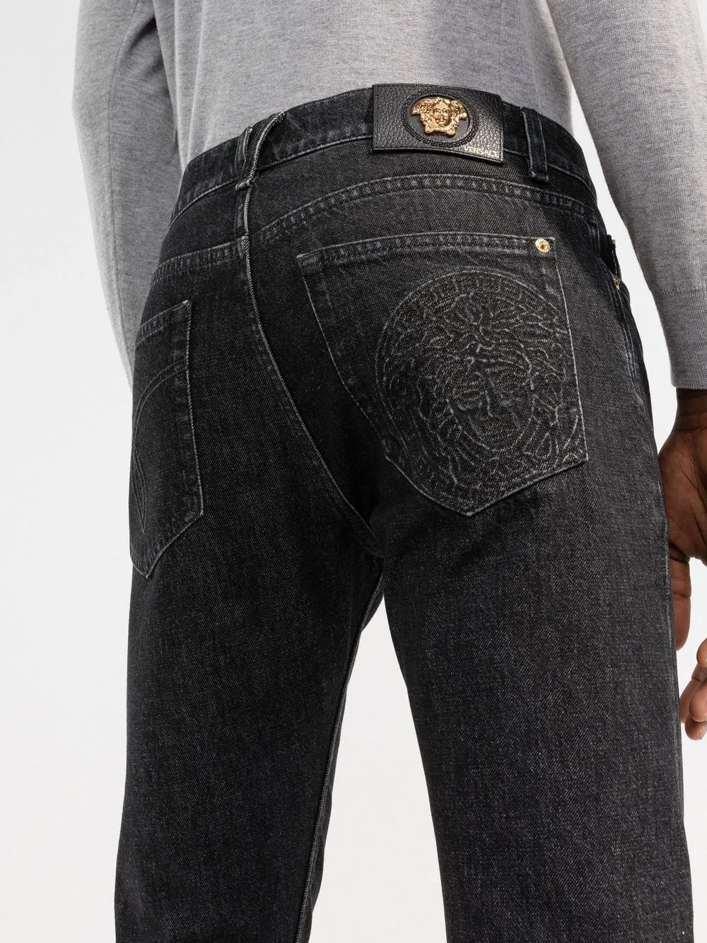 Versace Black Medusa Pocket Jean