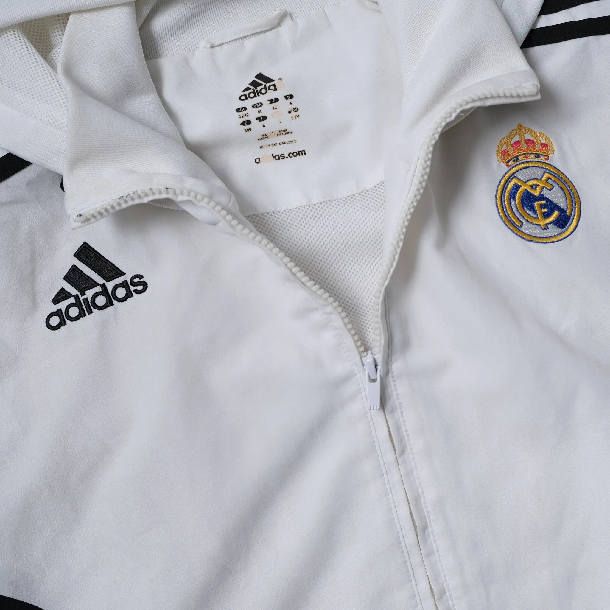 Vintage adidas Real Madrid Hooded Track Jacket Medium