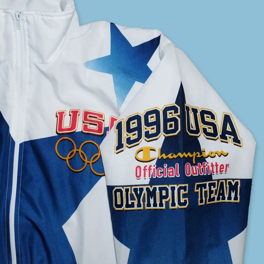 Vintage Champion USA Atlanta 1996 Track Jacket Large