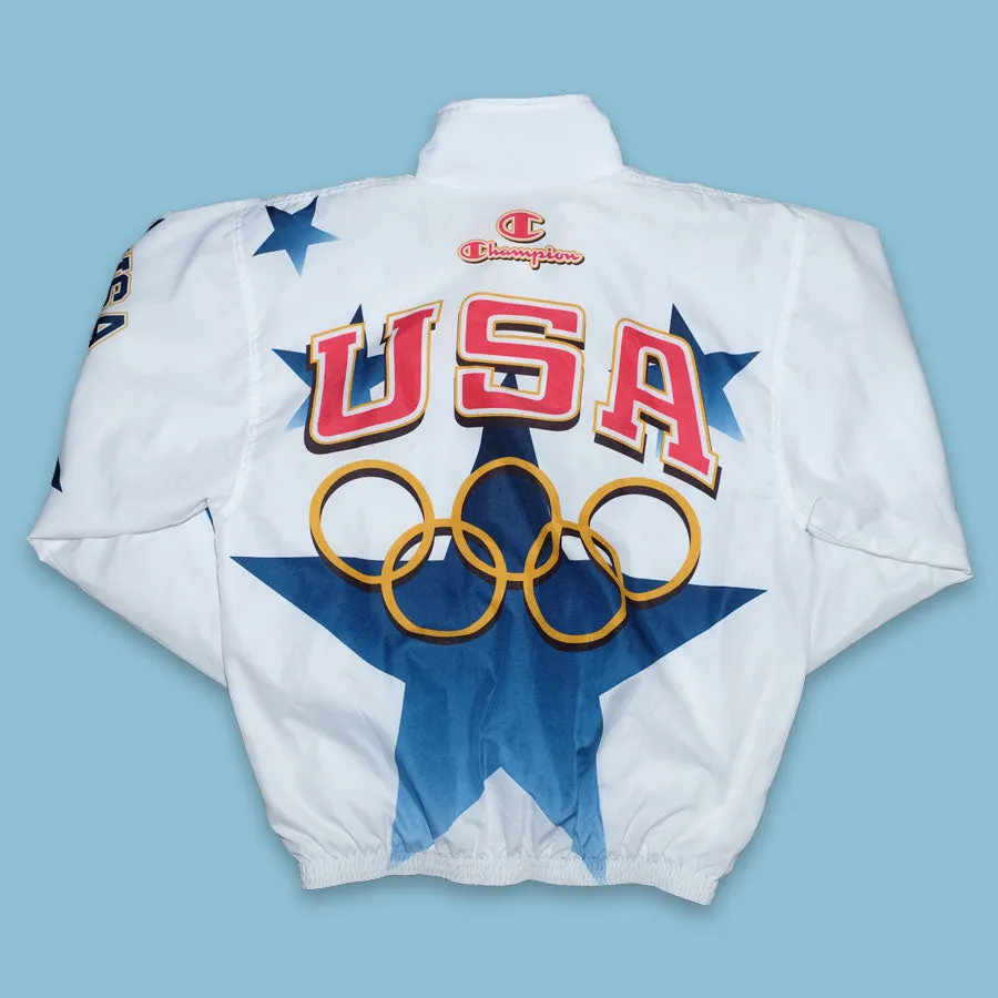 Vintage Champion USA Atlanta 1996 Track Jacket Large