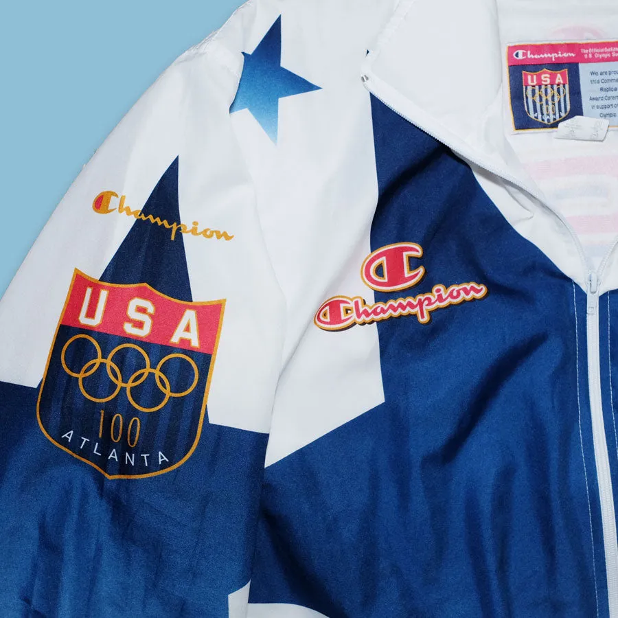 Vintage Champion USA Atlanta 1996 Track Jacket Large