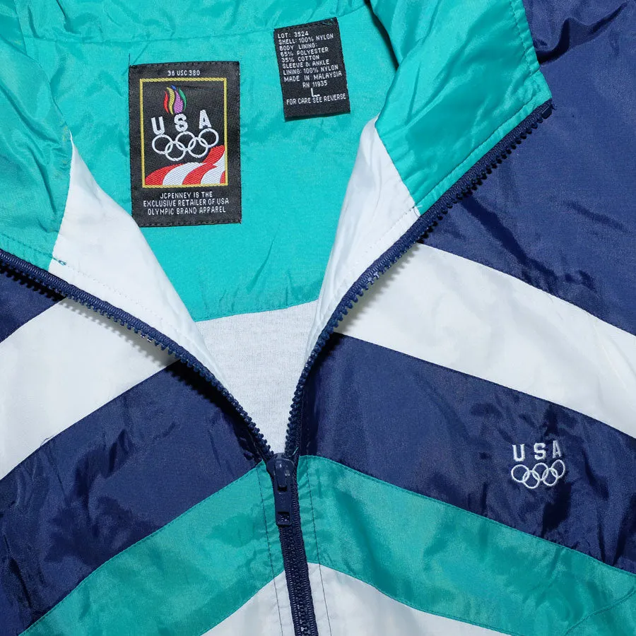 Vintage USA Olmypic Games Track Jacket Large