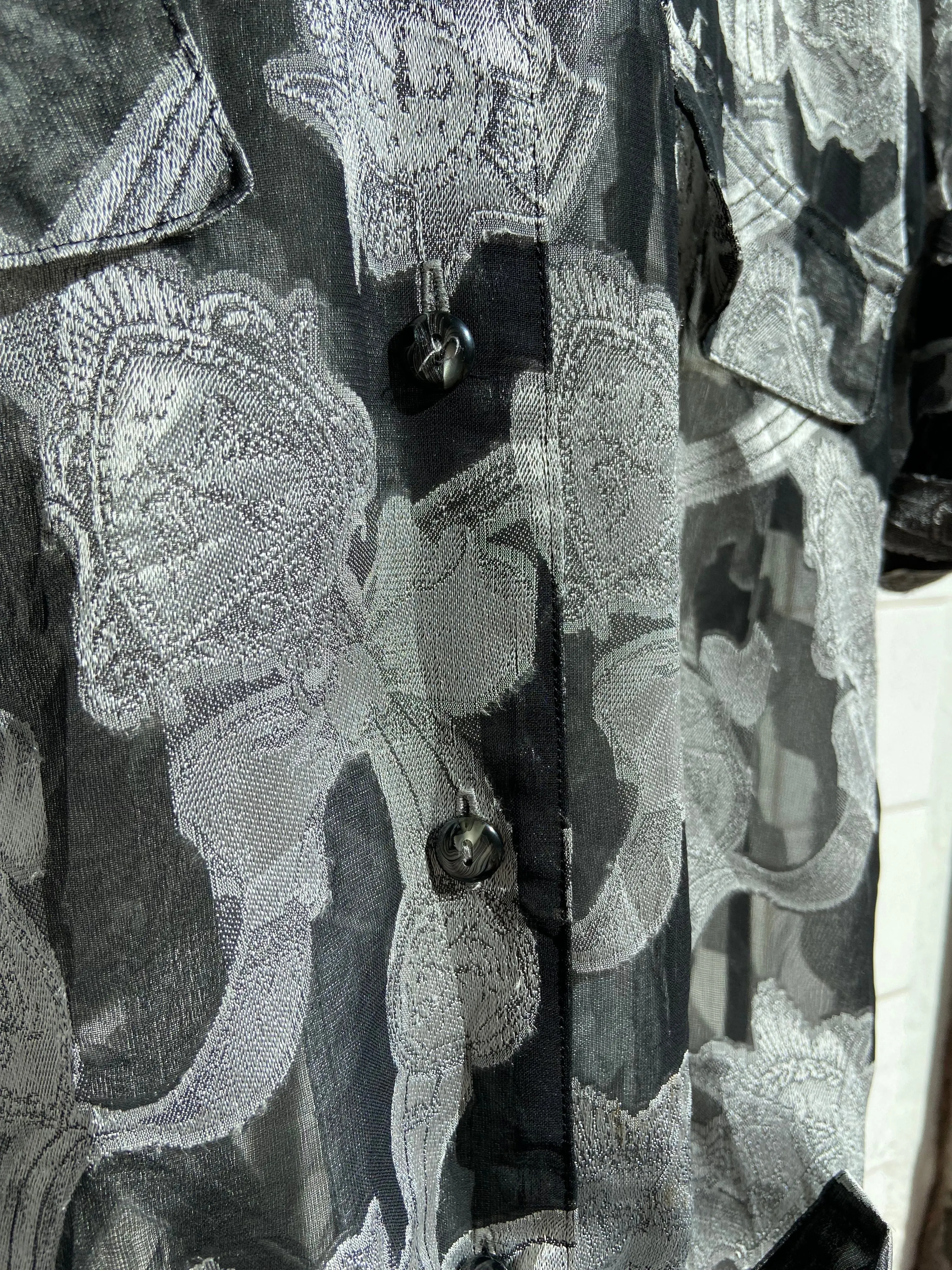 Vintagebluse -  Metallic vintage, str M