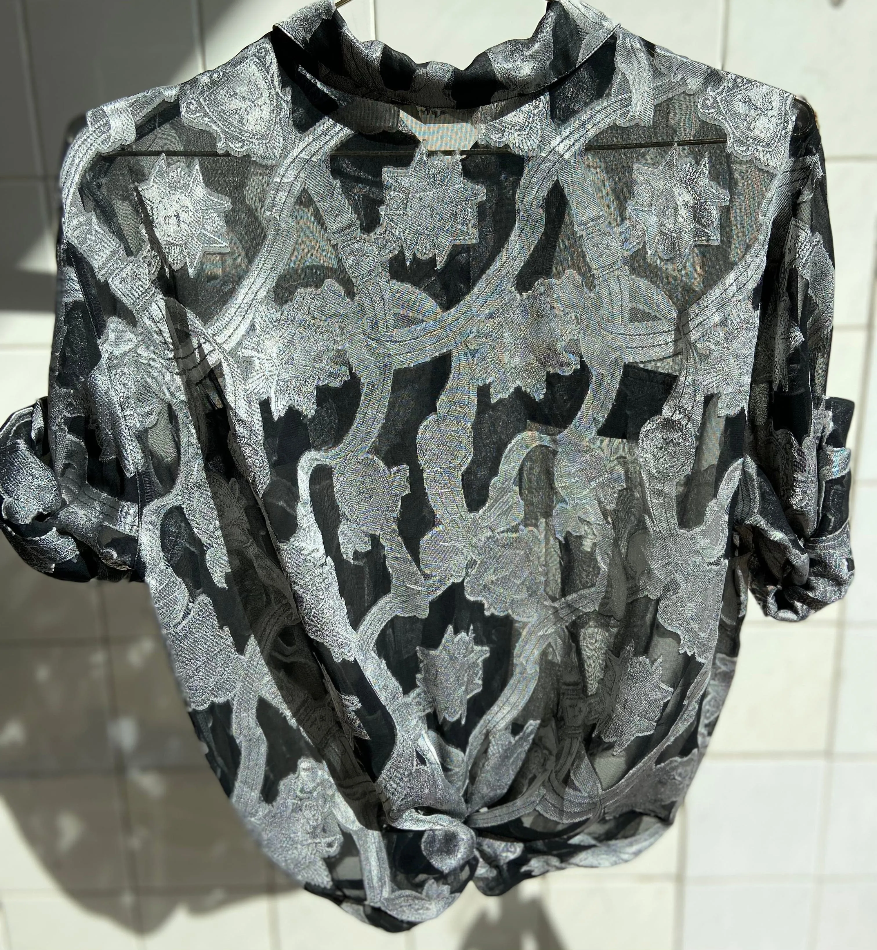 Vintagebluse -  Metallic vintage, str M