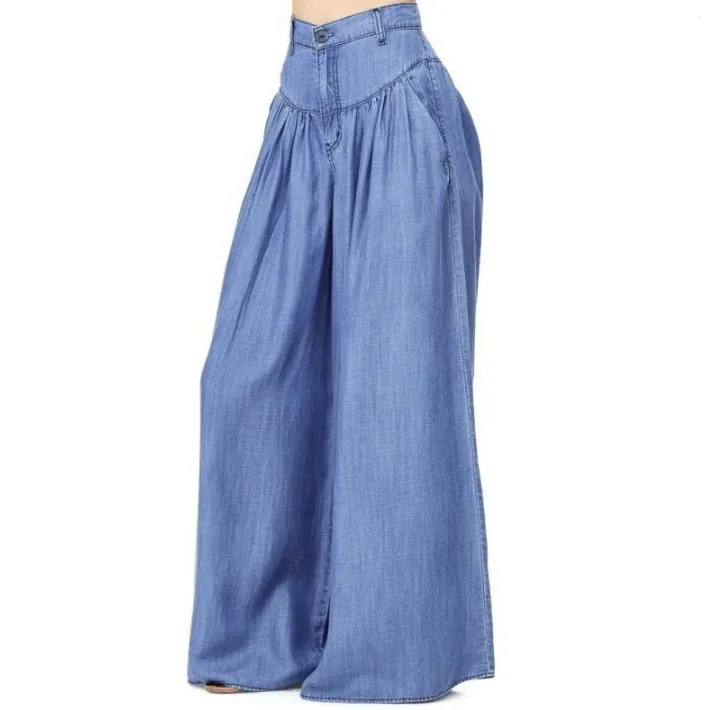 Wide Leg High Waist Loose Pockets Casual Pants