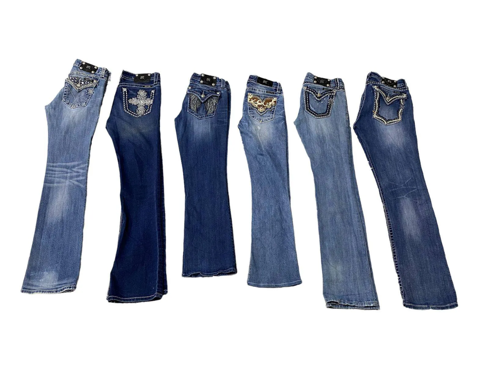 Y2k Miss Me Flare Leg Jeans - 13 Pcs