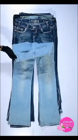 Y2K Unique Mixed Flared Jeans